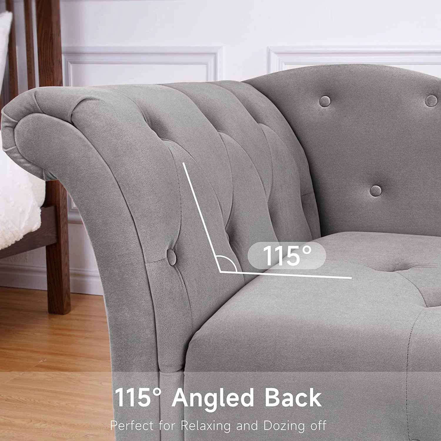 Upholstered Chaise Lounge thumbnail 5