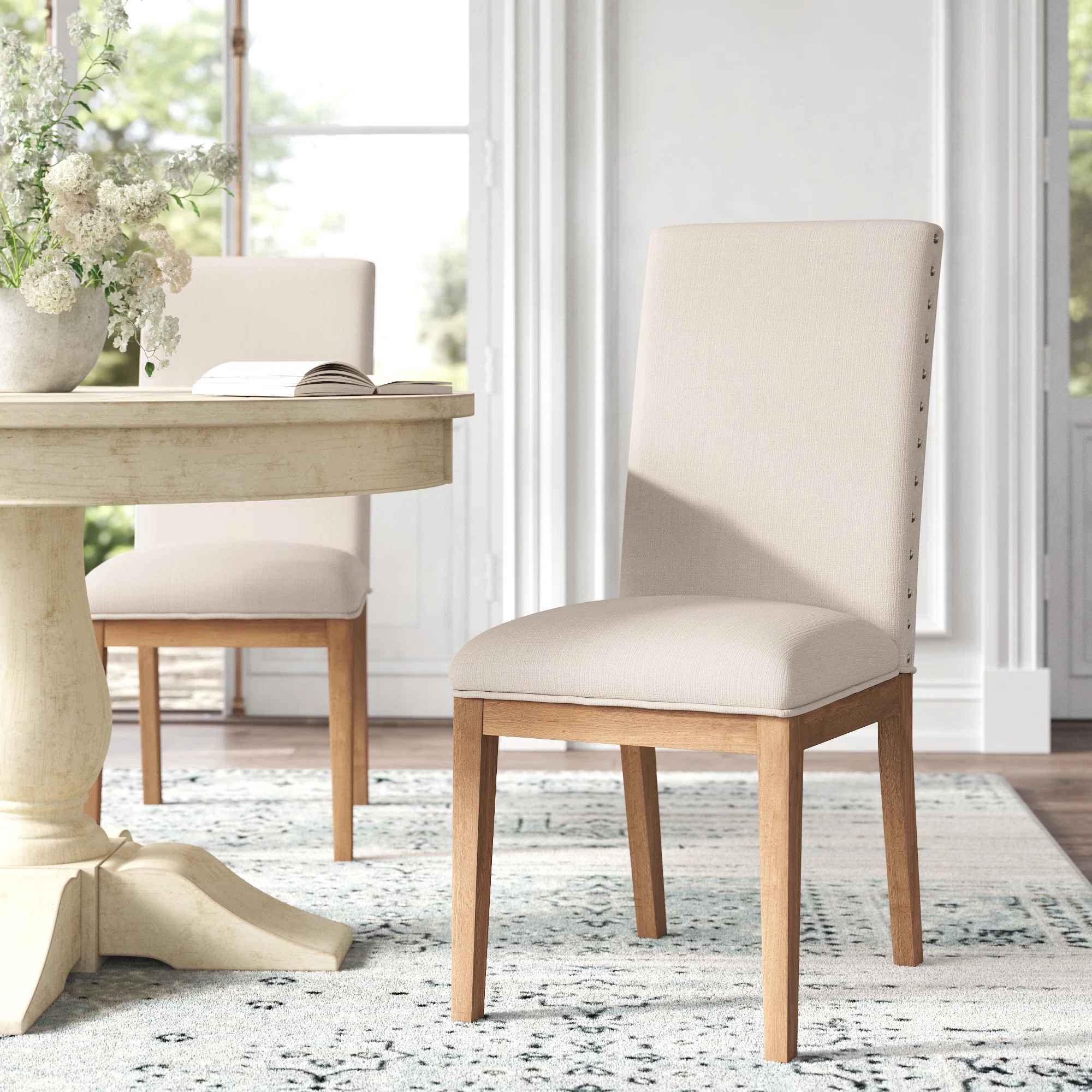 Avril Linen Parsons Chair-Set of 2 thumbnail 2