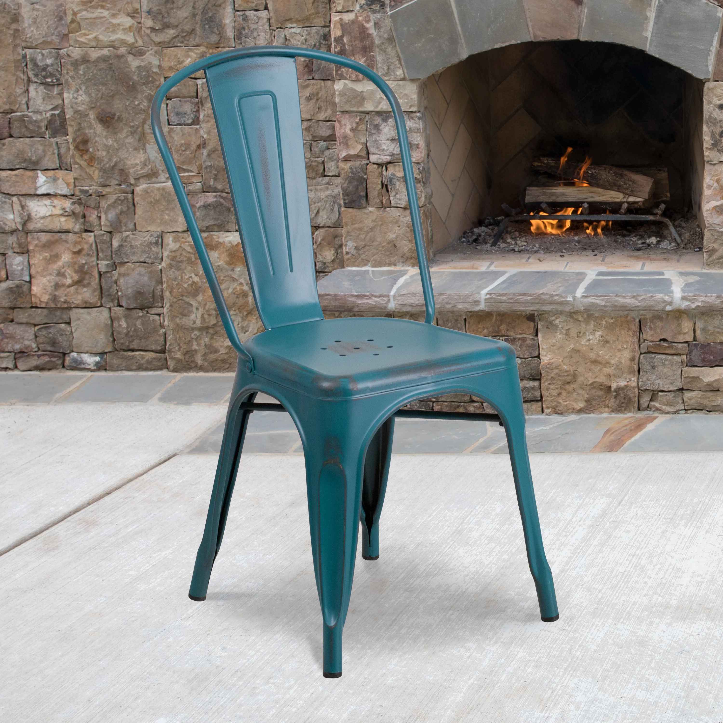 Elrod Metal Stackable Chair thumbnail 2