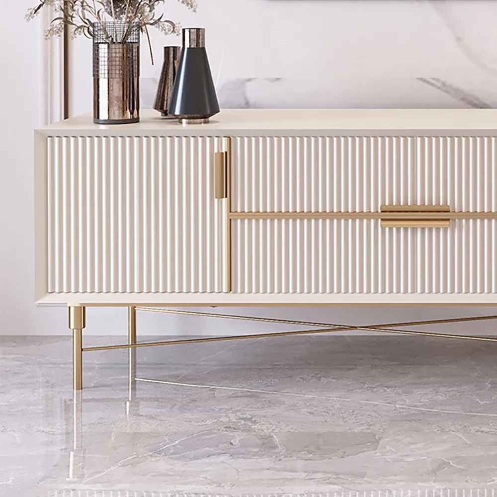 Goldard Modern Off White TV Stand thumbnail 5