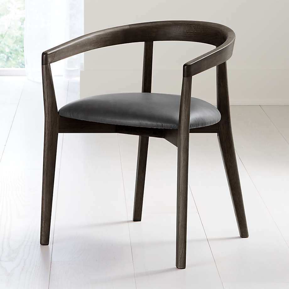 Cullen Dark Stain Viola Round Back Dining Chair thumbnail 2