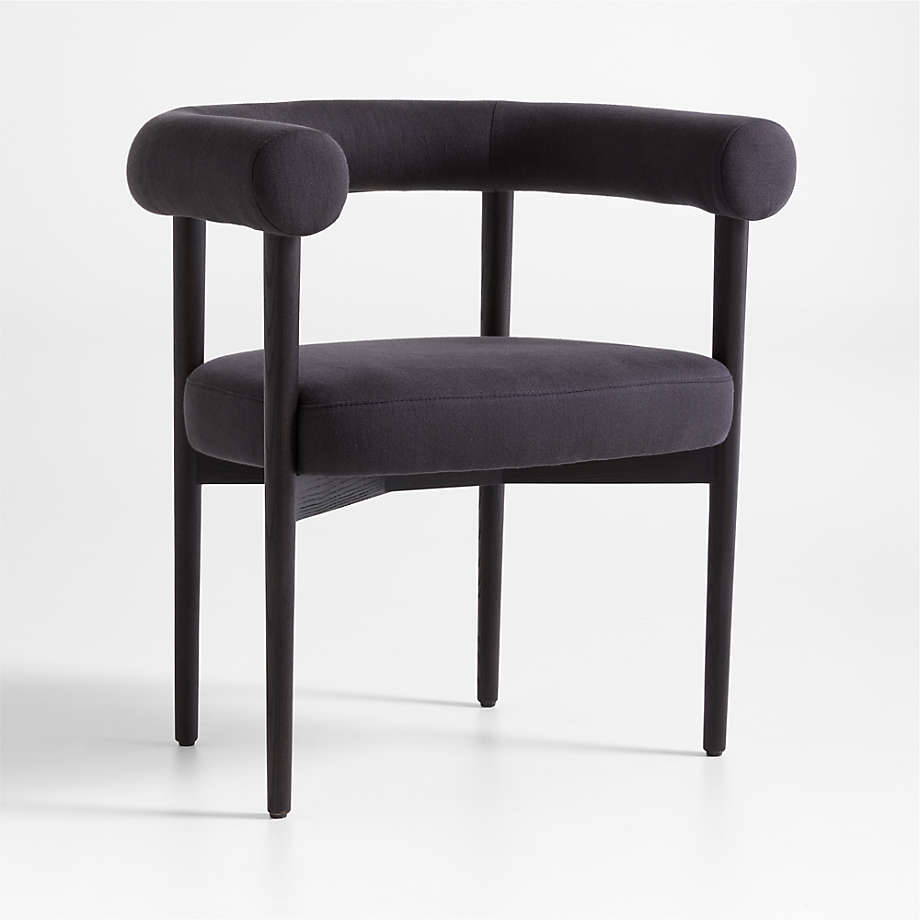 Mazz Charcoal Curved Dining Chair by Leanne Ford thumbnail 2