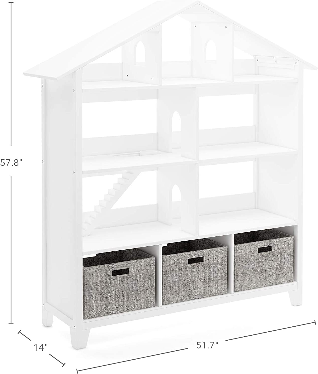 MARTHA STEWART Kids Deluxe Dollhouse Bookcase thumbnail 4