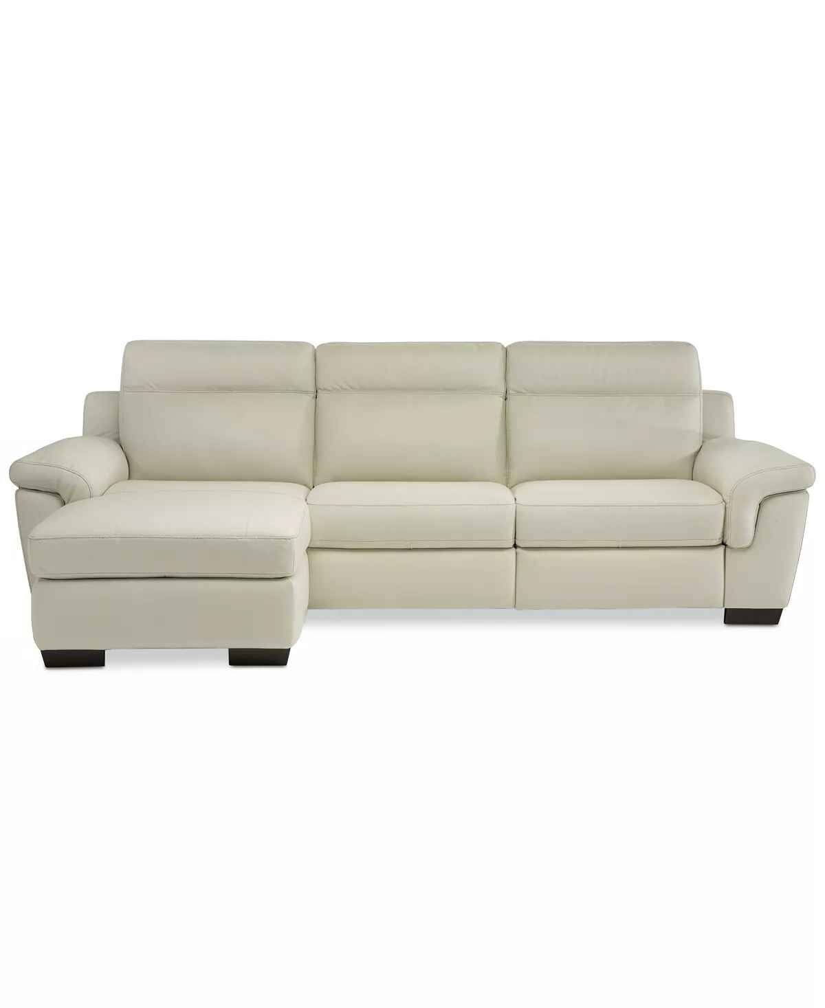 Julius II 3 Pc Leather Sectional Sofa thumbnail 2