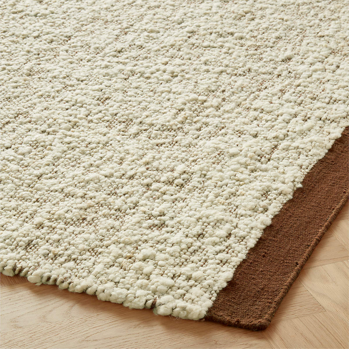 RIVER HANDWOVEN NEW ZEALAND WOOL COPPER AND WHITE AREA RUG 9'X12' $1,099.00 thumbnail 2