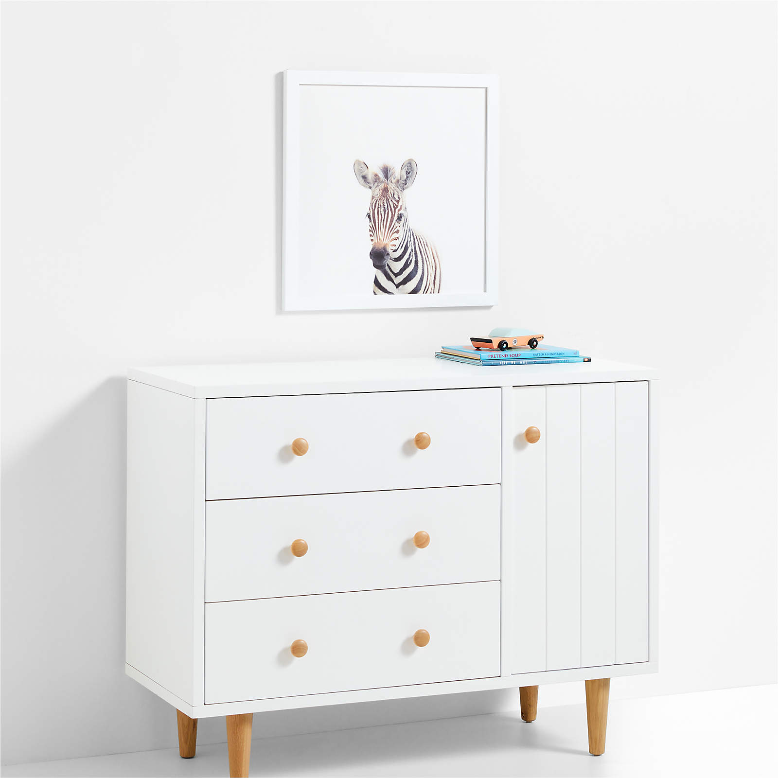 Baby Zebra Framed Wall Art-20"x20" thumbnail 2