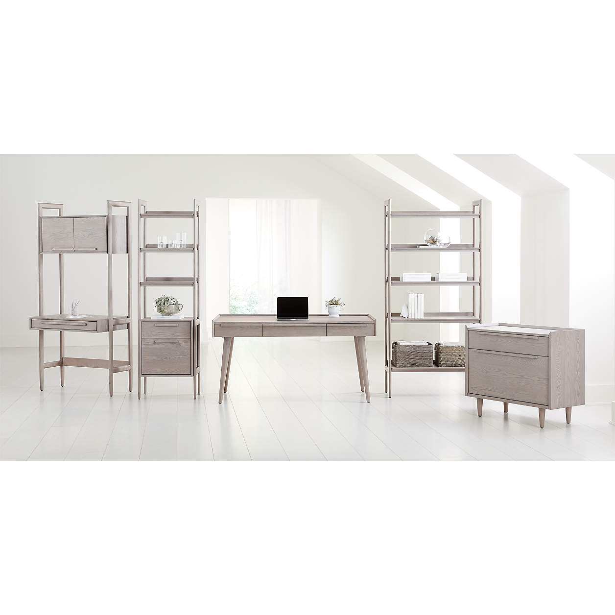 Tate Stone Desk with Outlet thumbnail 2