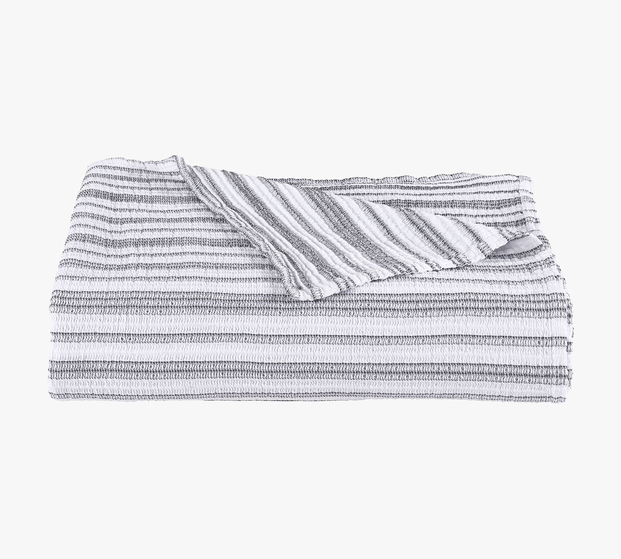 Manon Striped Cotton Coverlet-King thumbnail 4