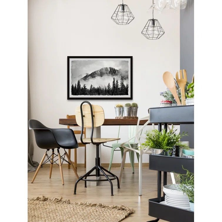 Forest On Fog Picture With Frame 45"x30" thumbnail 2