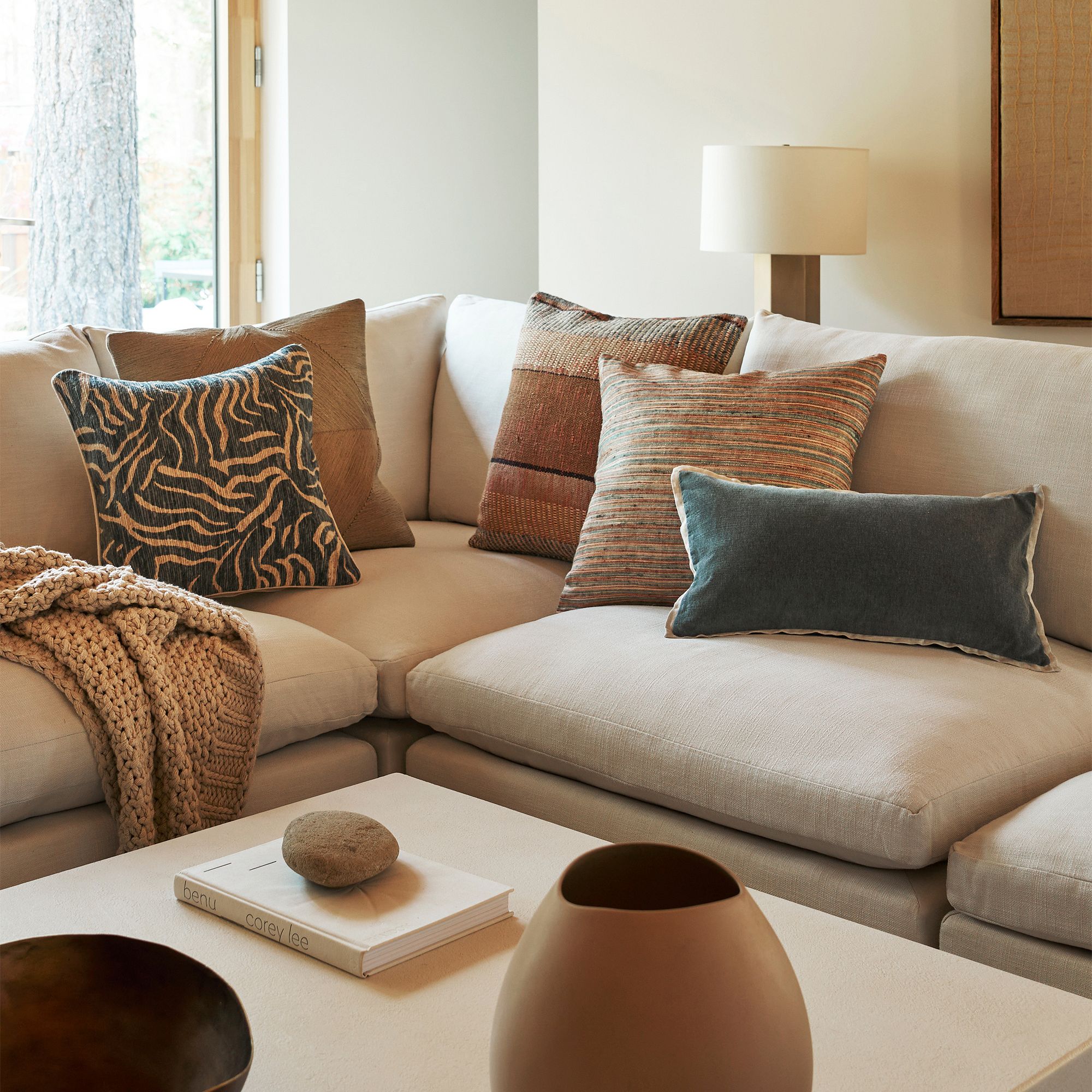 Jute Geo Pillow Cover thumbnail 4