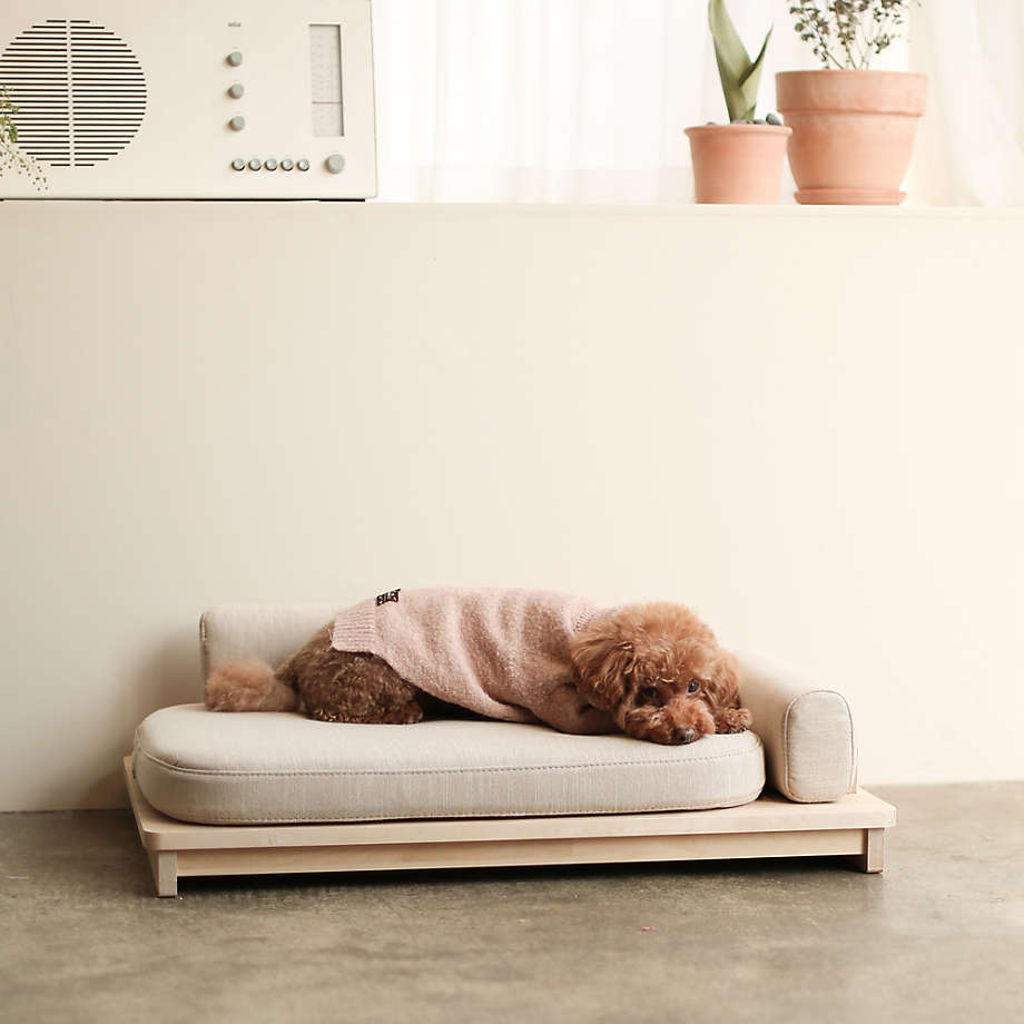 Linden Oatmeal Medium Dog Day Bed thumbnail 4