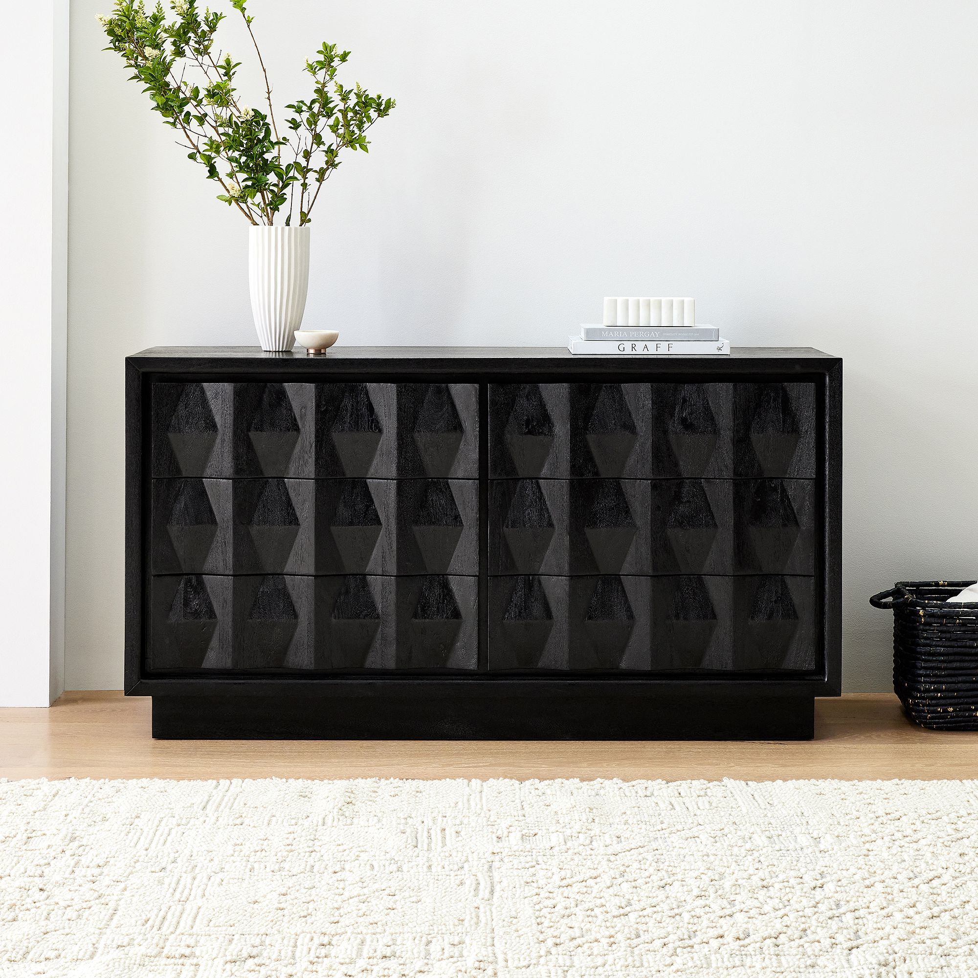 Carved Pattern 6 Drawer Dresser thumbnail 2
