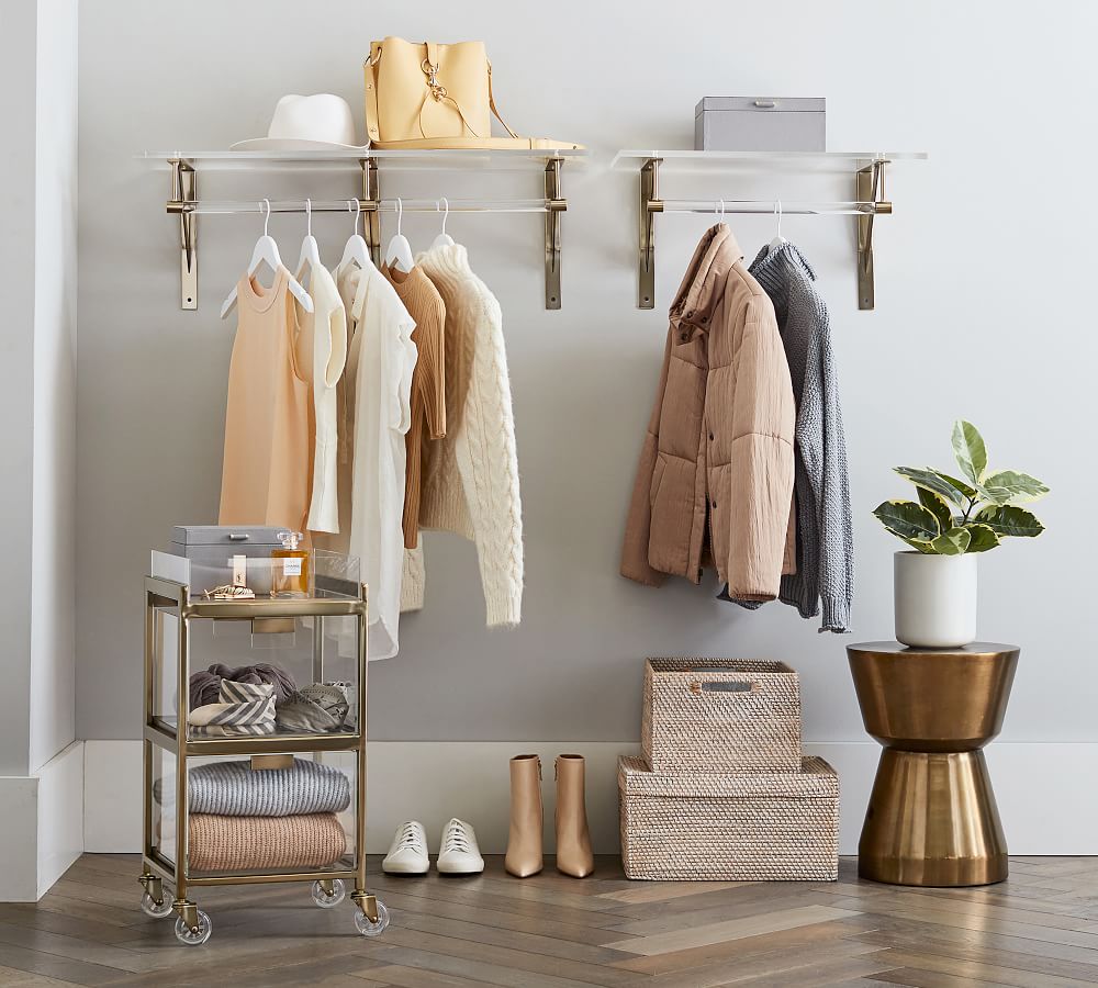 Acrylic Closet Rolling Cart With Drawers thumbnail 2
