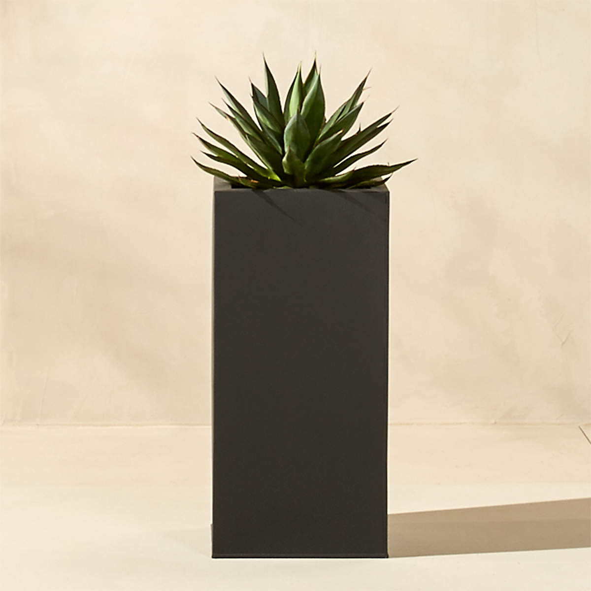 Blox 24 Tall Galvanized Charcoal Indooroutdoor Planter thumbnail 2
