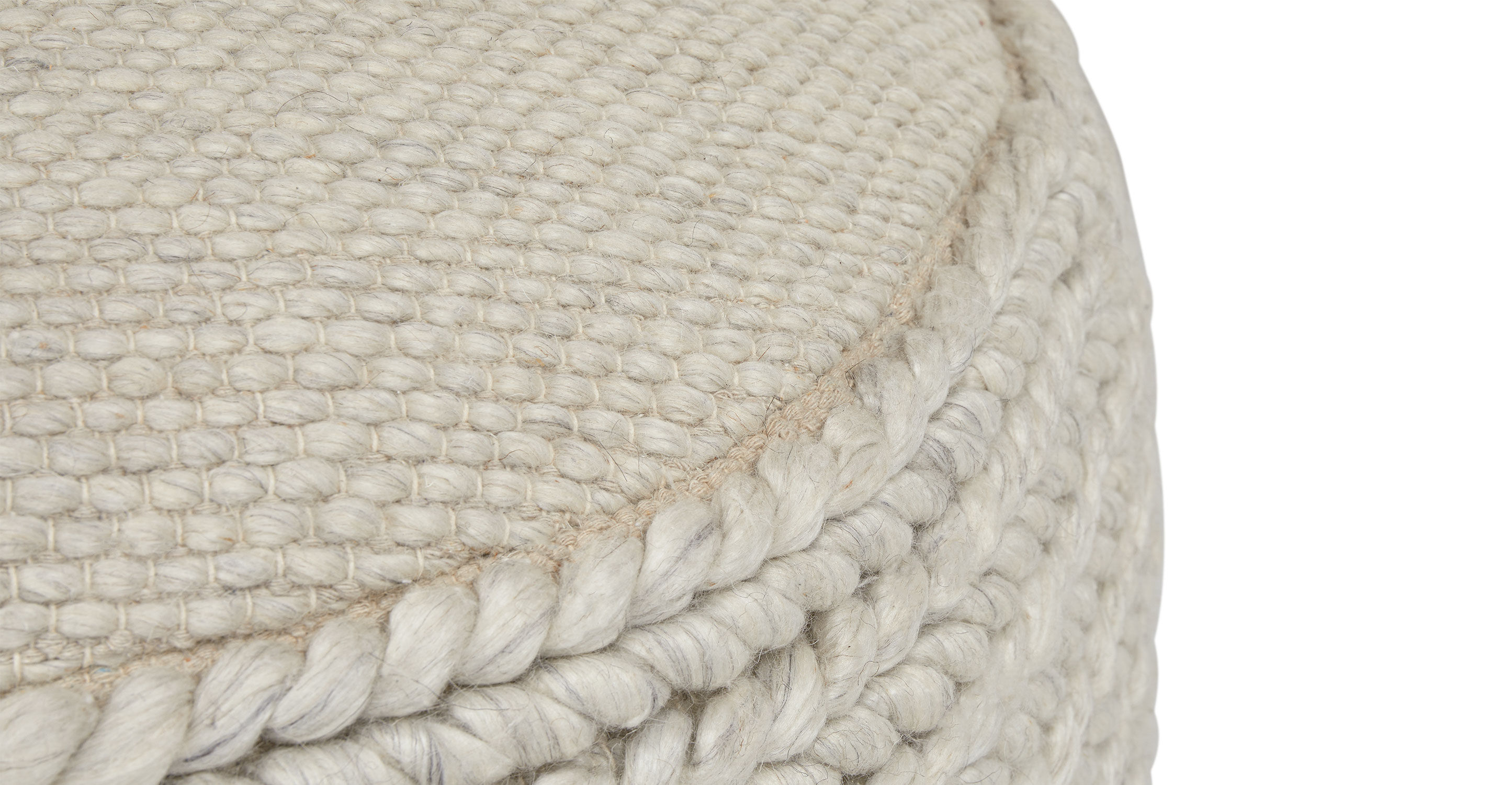 Hira Natural Ivory Pouf thumbnail 3