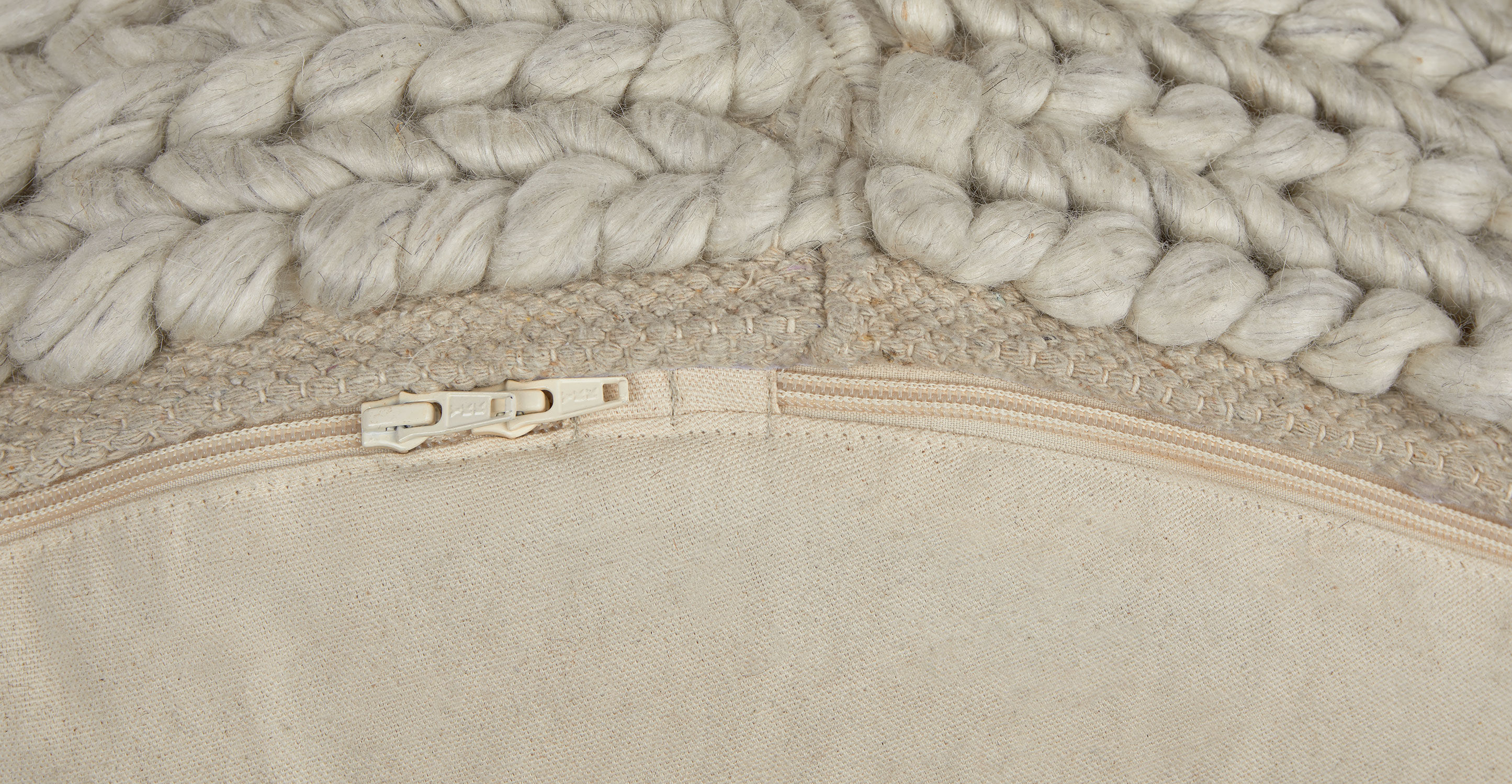 Hira Natural Ivory Pouf thumbnail 4