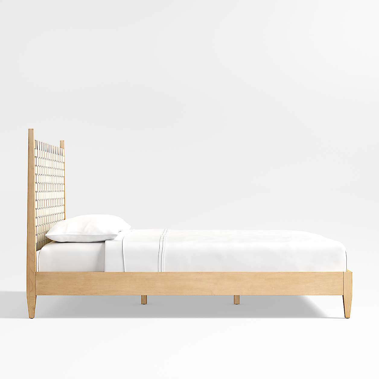 Rio White Leather and Wood Bed-King thumbnail 4