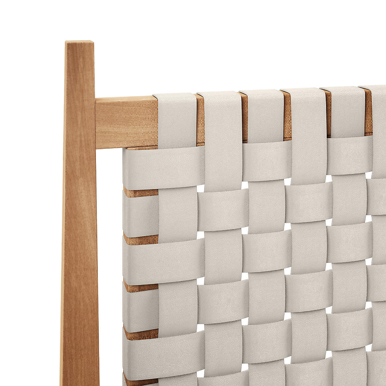 Rio White Leather and Wood Bed-King thumbnail 5
