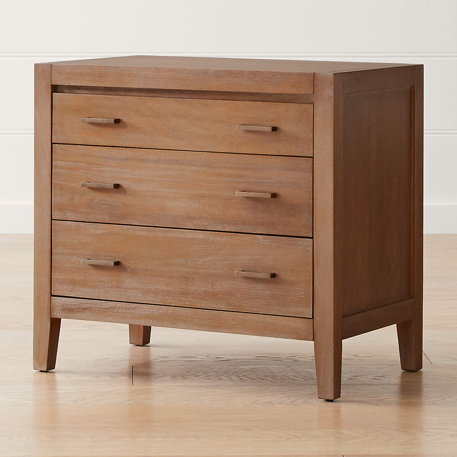Dawson Grey Wash 3 Drawer Chest thumbnail 4