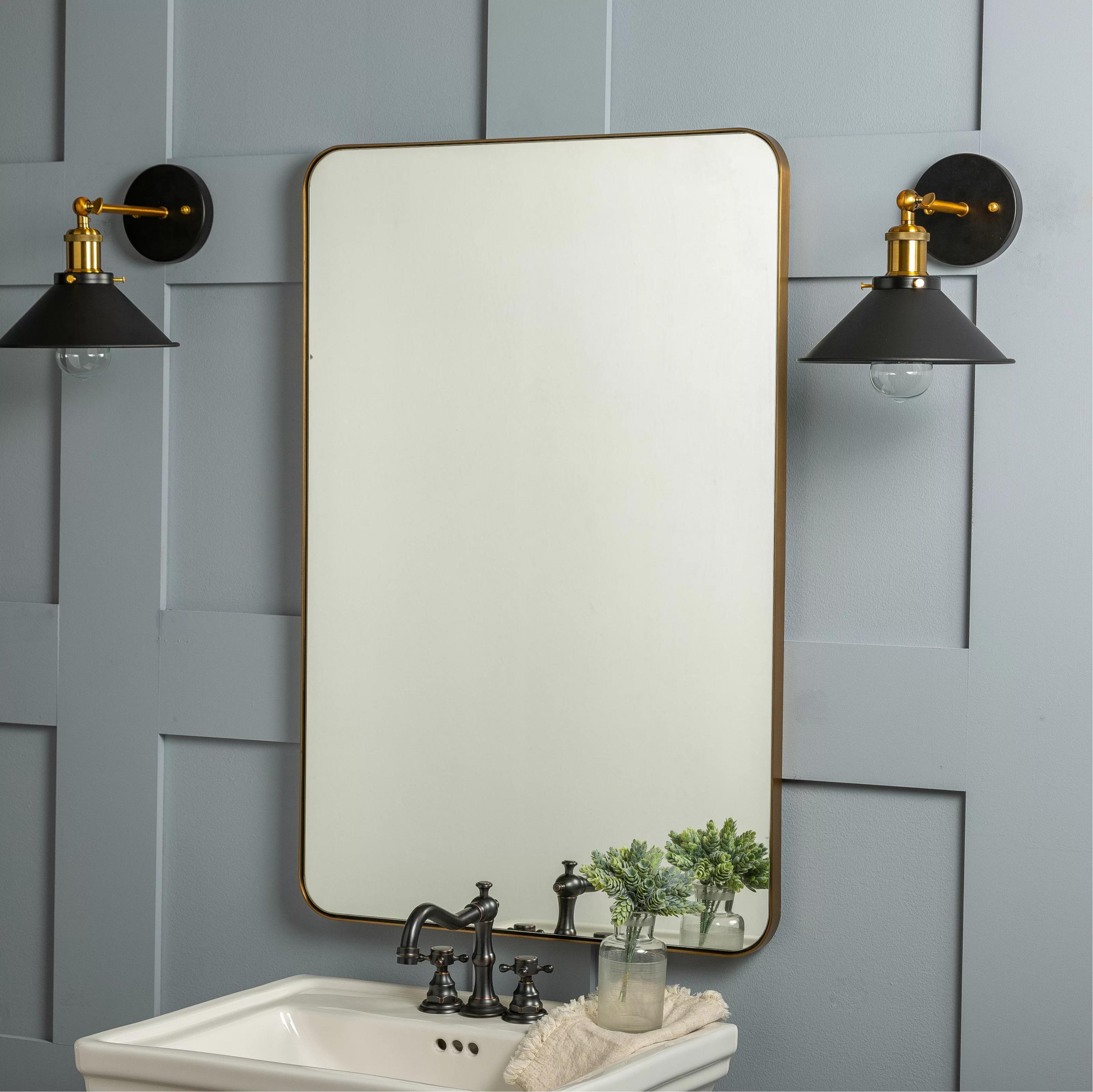 Eaton Rectangle Metal Wall Mirror thumbnail 2