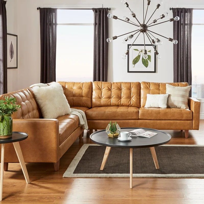 Nikolas 6  Piece Vegan Leather Sectional thumbnail 2