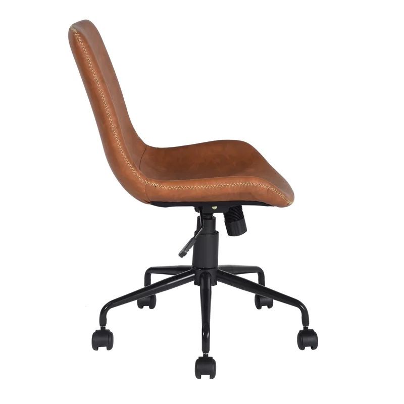Erika Vintage Upholstered Faux Leather Task Chair thumbnail 4