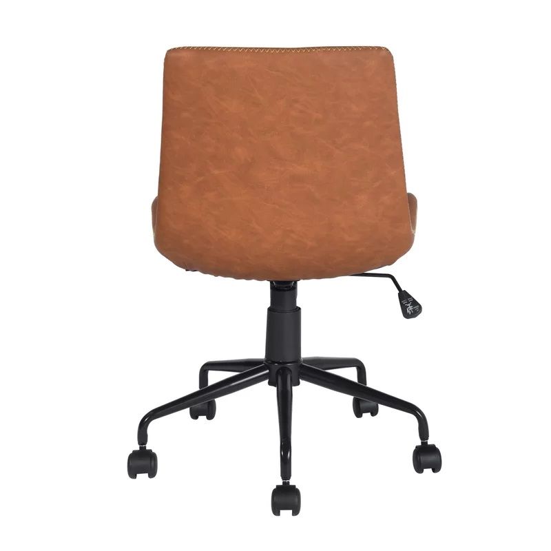 Erika Vintage Upholstered Faux Leather Task Chair thumbnail 5