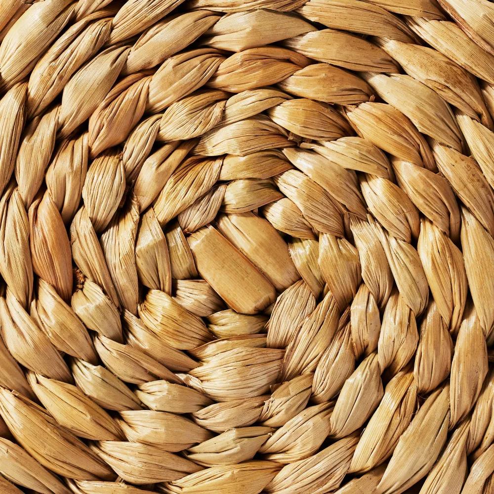 Woven Storage Ottoman Natural thumbnail 4