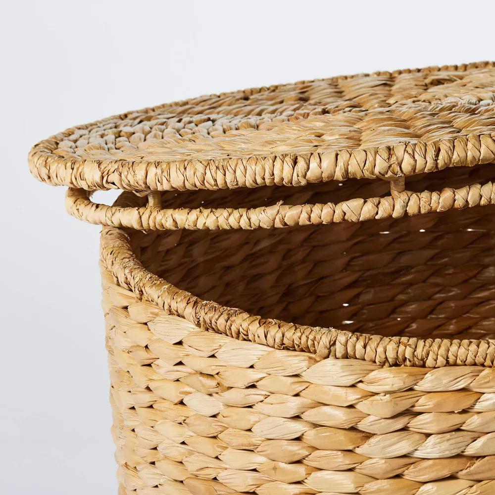 Woven Storage Ottoman Natural thumbnail 5