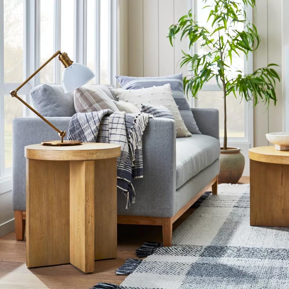 Bluff Park Round Wood Accent Table Natural thumbnail 2