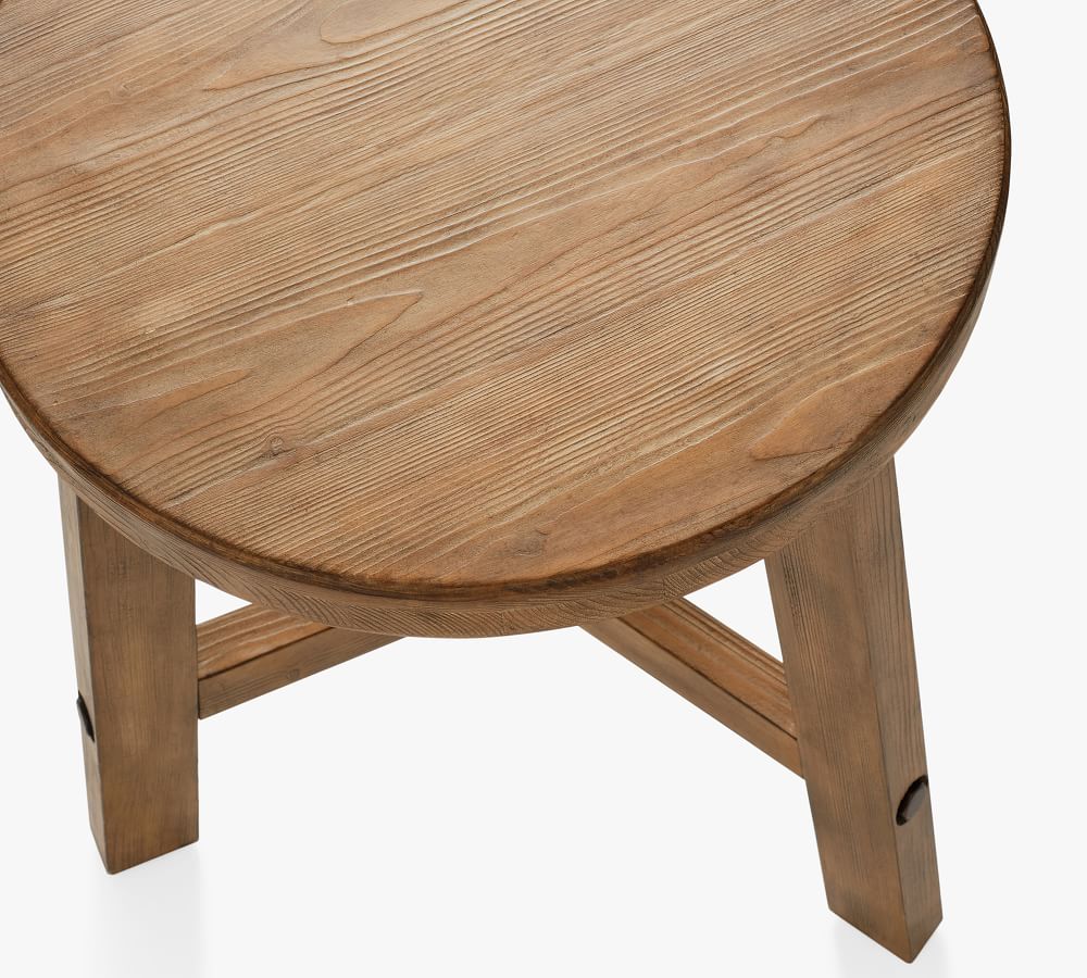 Rustic Farmhouse Round Side Table thumbnail 3