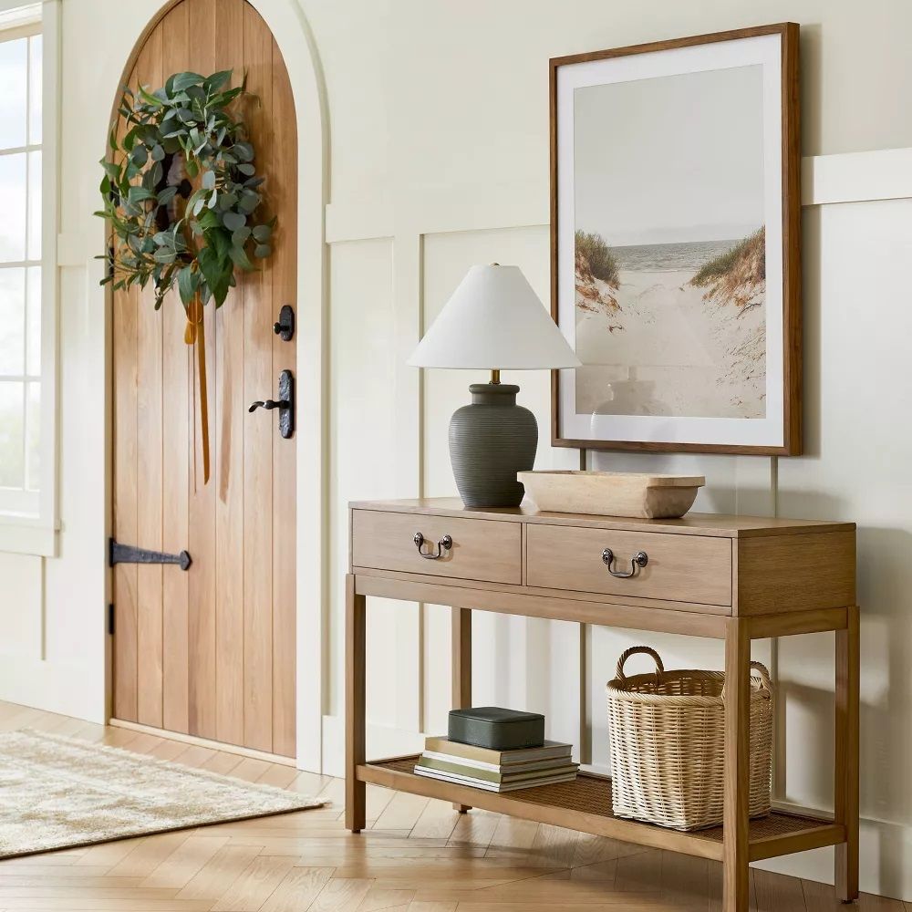 Brandeis Woven Console Table Brown thumbnail 2
