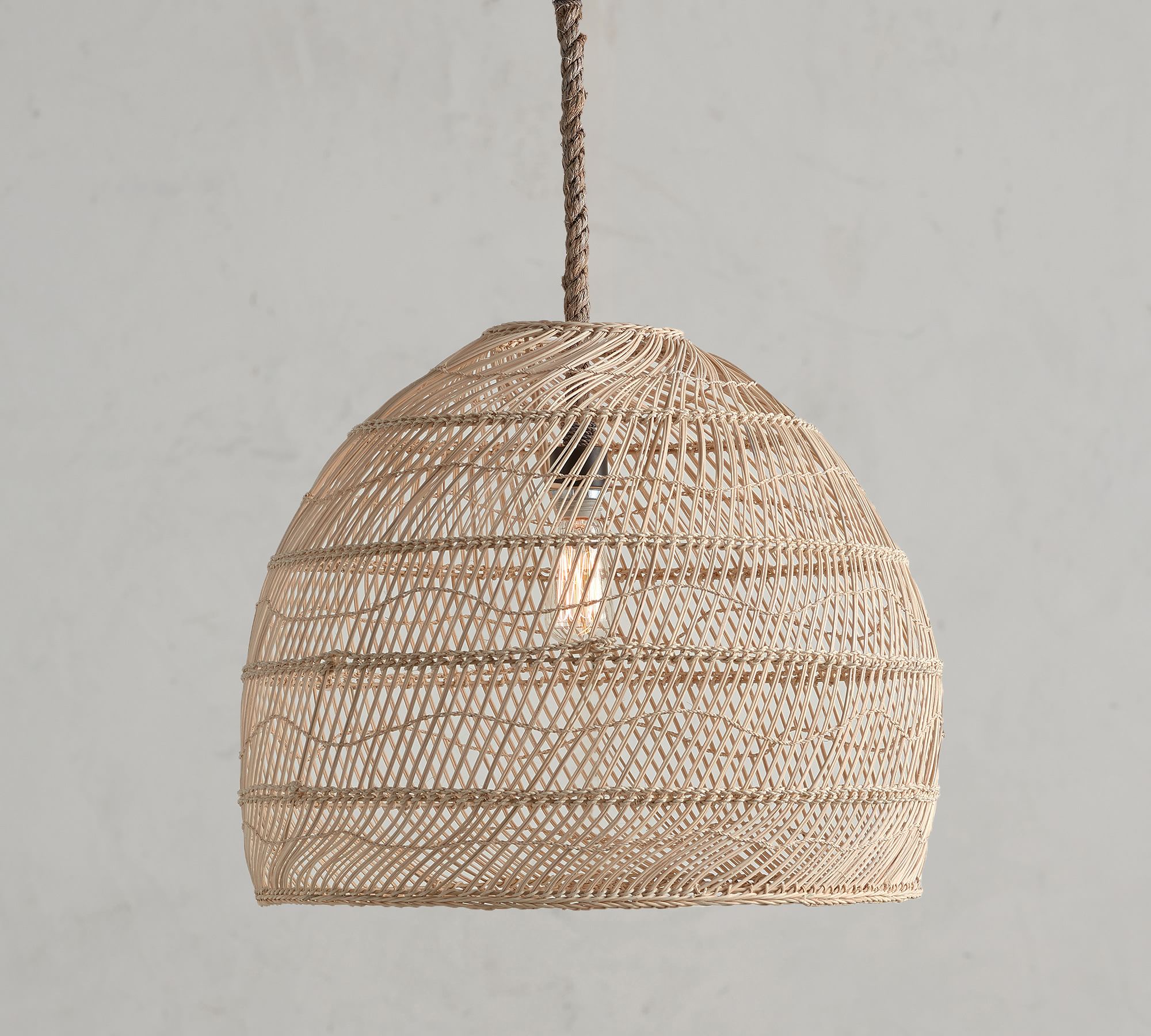 Flora Rattan Pendant (19"-23") thumbnail 3