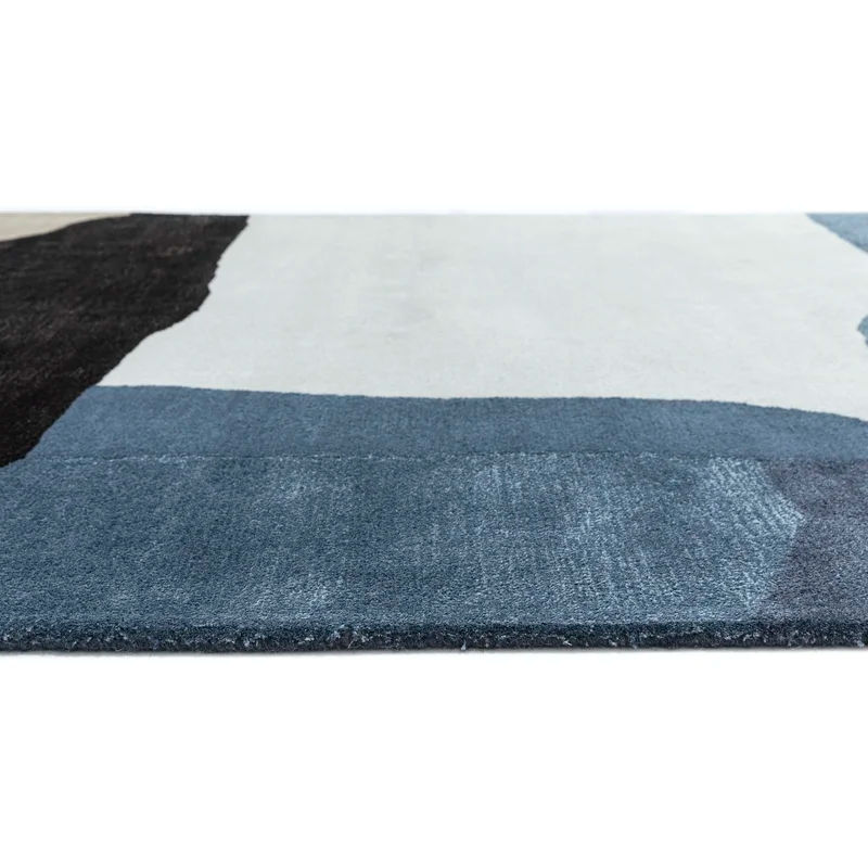 Numodern Handmade Blue Rug thumbnail 2