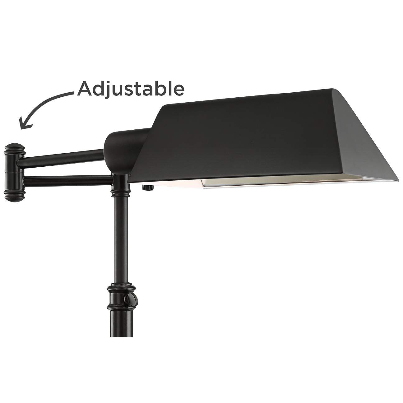 Jenson Adjustable Height and Swing Arm Pharmacy Floor Lamp thumbnail 3