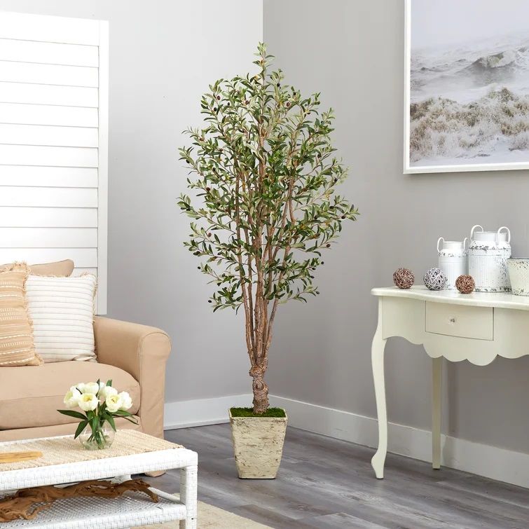Faux Olive Tree in Planter thumbnail 2