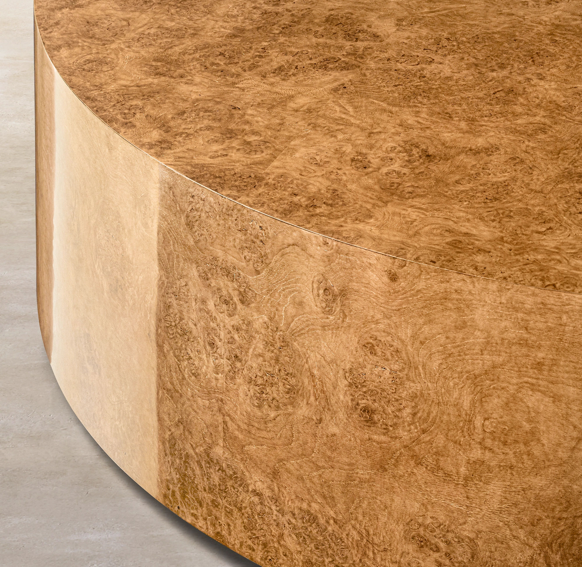 BARDOT BURL PLINTH ROUND COFFEE TABLE thumbnail 3