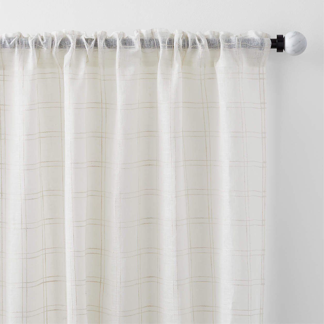 Briza Linen Sheer Window Curtain Panel-52"x108" thumbnail 3