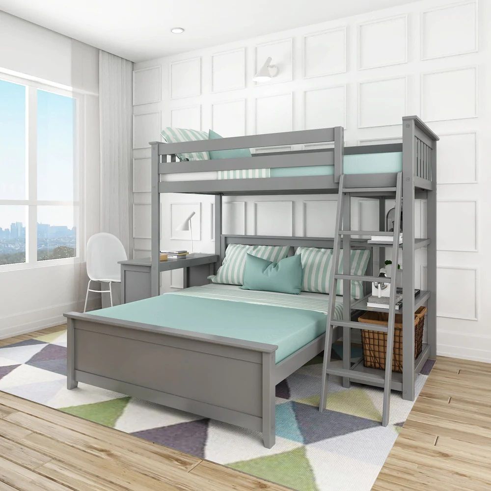 Kids L-Shaped Twin Bunk Bed thumbnail 2
