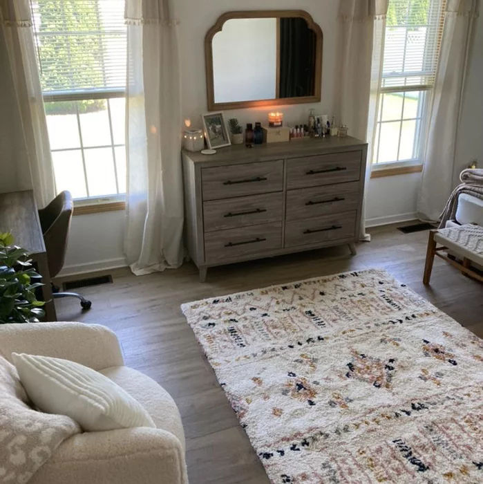Geometric Area Rug Cream thumbnail 4