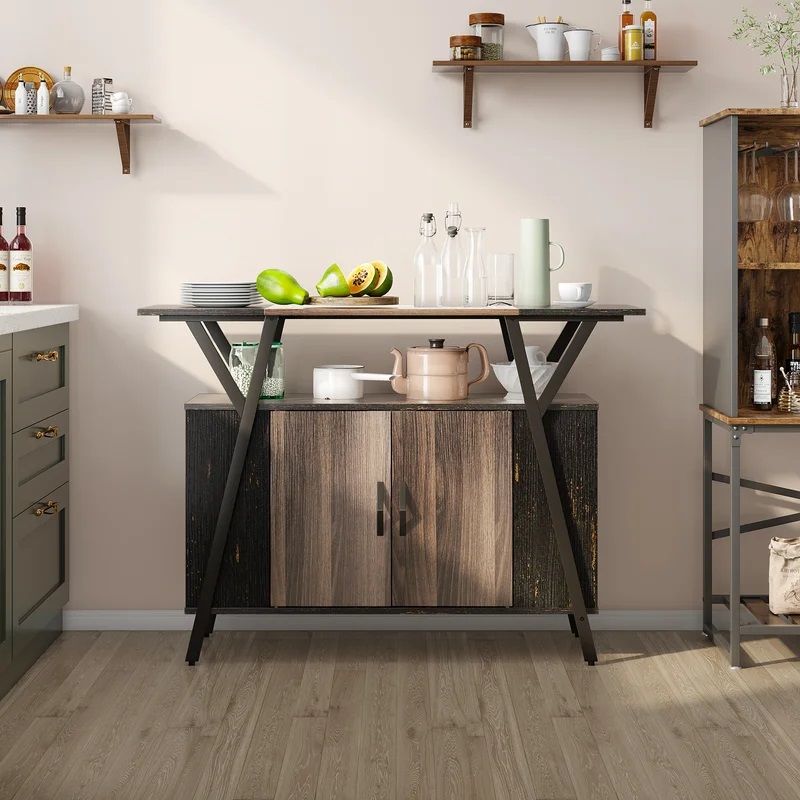 Marin Coffee Bar Cabinet Buffet Table thumbnail 2