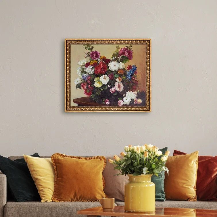 Bouquet Of Diverse Flowers Latour Picture With Frame 34"x24" thumbnail 2
