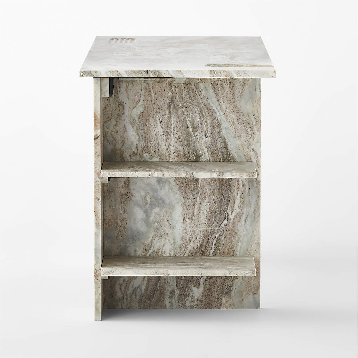 Hera Marble Desk With Shelves thumbnail 3
