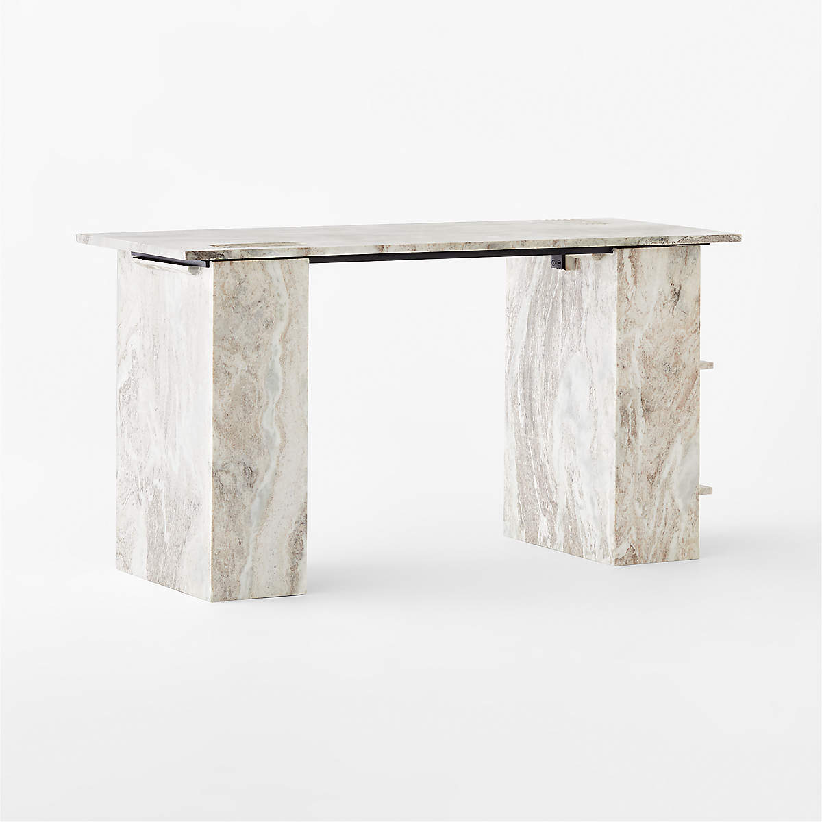 Hera Marble Desk With Shelves thumbnail 4