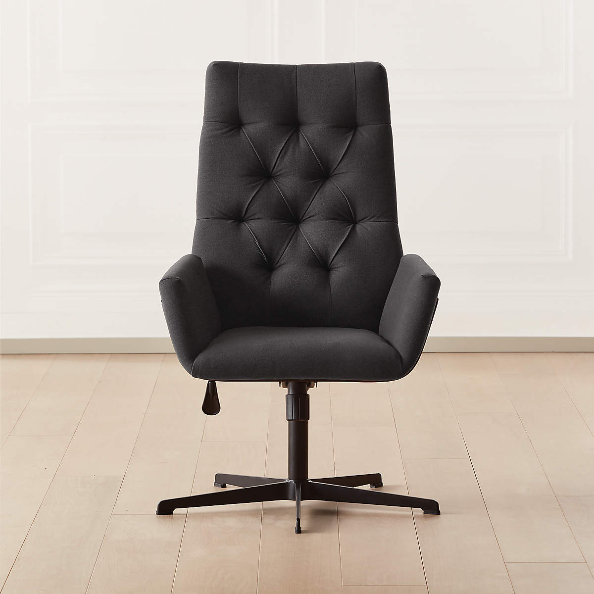 Arzella Charcoal Burl Office Chair thumbnail 2