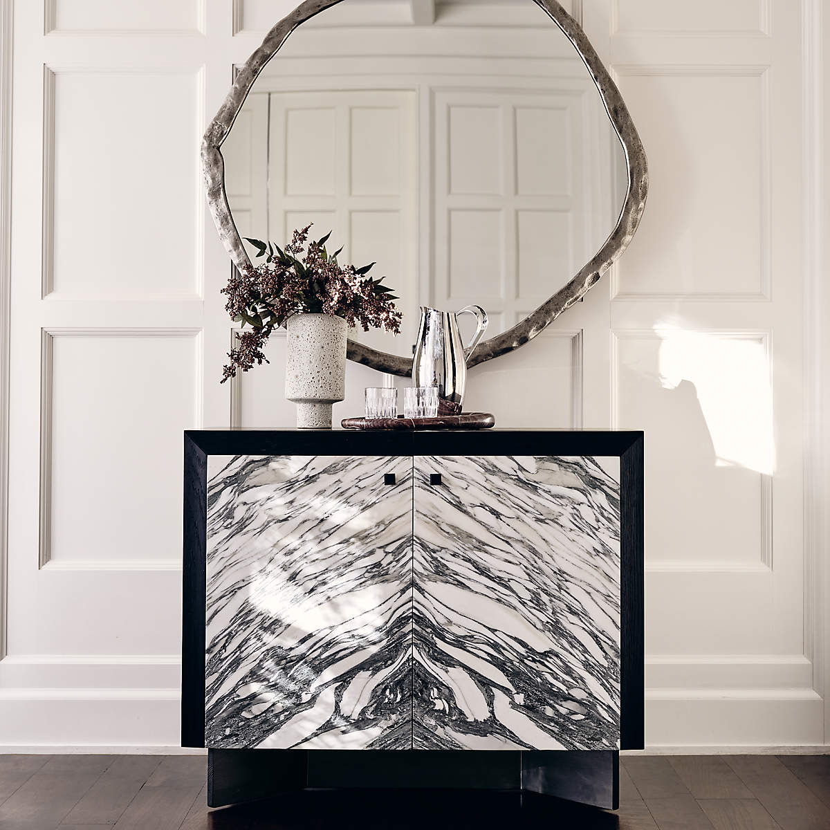 Taos Black Marble Bar Cabinet thumbnail 2