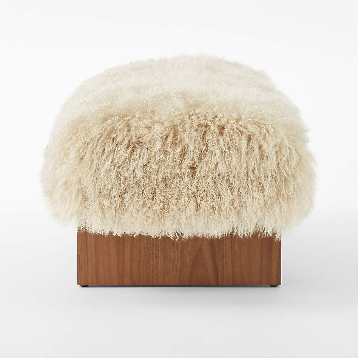 SOCCA TAUPE SHEEPSKIN UPHOLSTERED BENCH 67'' thumbnail 5