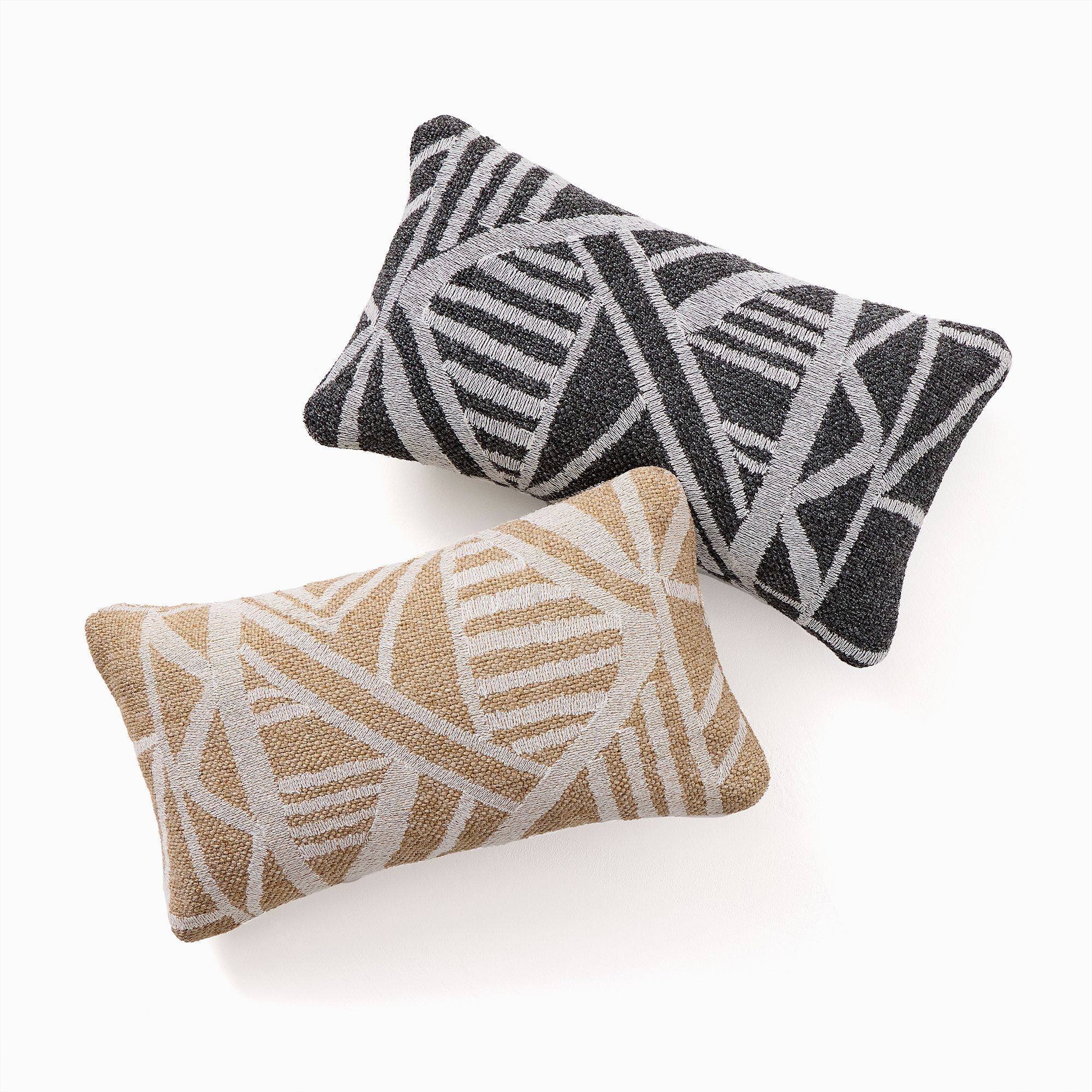 Geo Batik Indoor Outdoor Pillow with Insert 21"x12" thumbnail 3