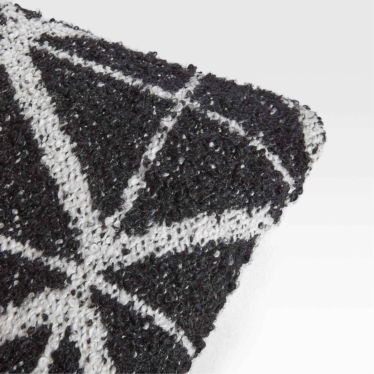 Artun 20"x20" Geometric Black Outdoor Pillow with insert thumbnail 3