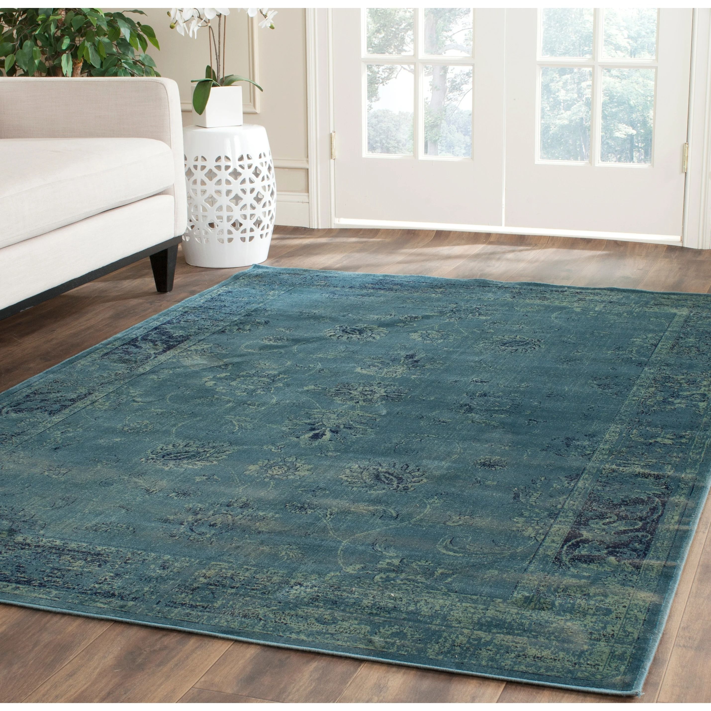 SAFAVIEH Helve Vintage Distressed Boho Oriental Area Rug - 8' x 10' - Turquoise/Multi thumbnail 2